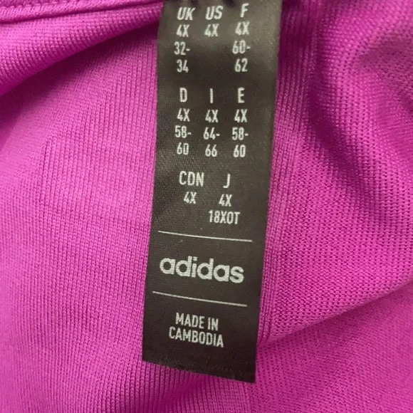 NWT Adidas Tiro Cut Three Stripes Jacquard Tee Dress Plus Size 4X - Picture 13 of 16